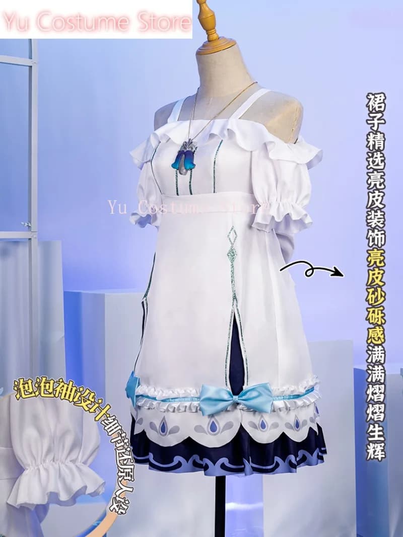 Yu Costume Genshin Impact Clervie Abito da donna Costume Cosplay Cos Gioco Anime Uniforme da festa Hallowen Gioca a ruolo Abbigliamento Abbigliamento