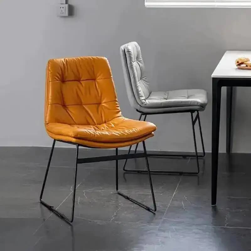 Sedie da pranzo moderne in metallo dal design estetico, sedie da pranzo di design premium per camera da letto, comode sedie da pranzo per la casa, mobili Salle Manger