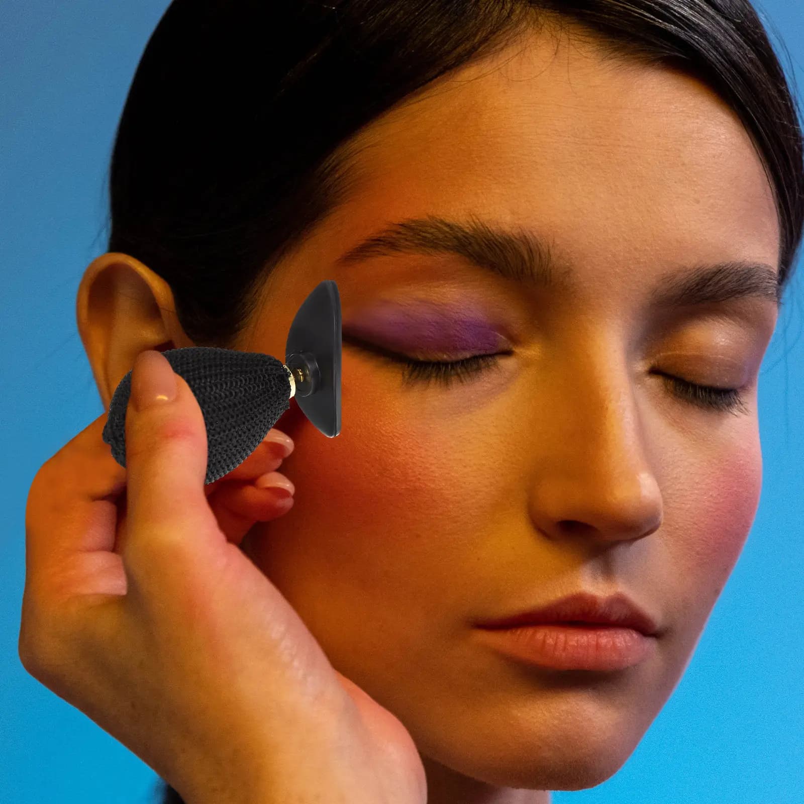 Timbro per ombretto in silicone, formato portatile, perfetto per le donne, accessorio per il trucco rapido, strumento per ombretto