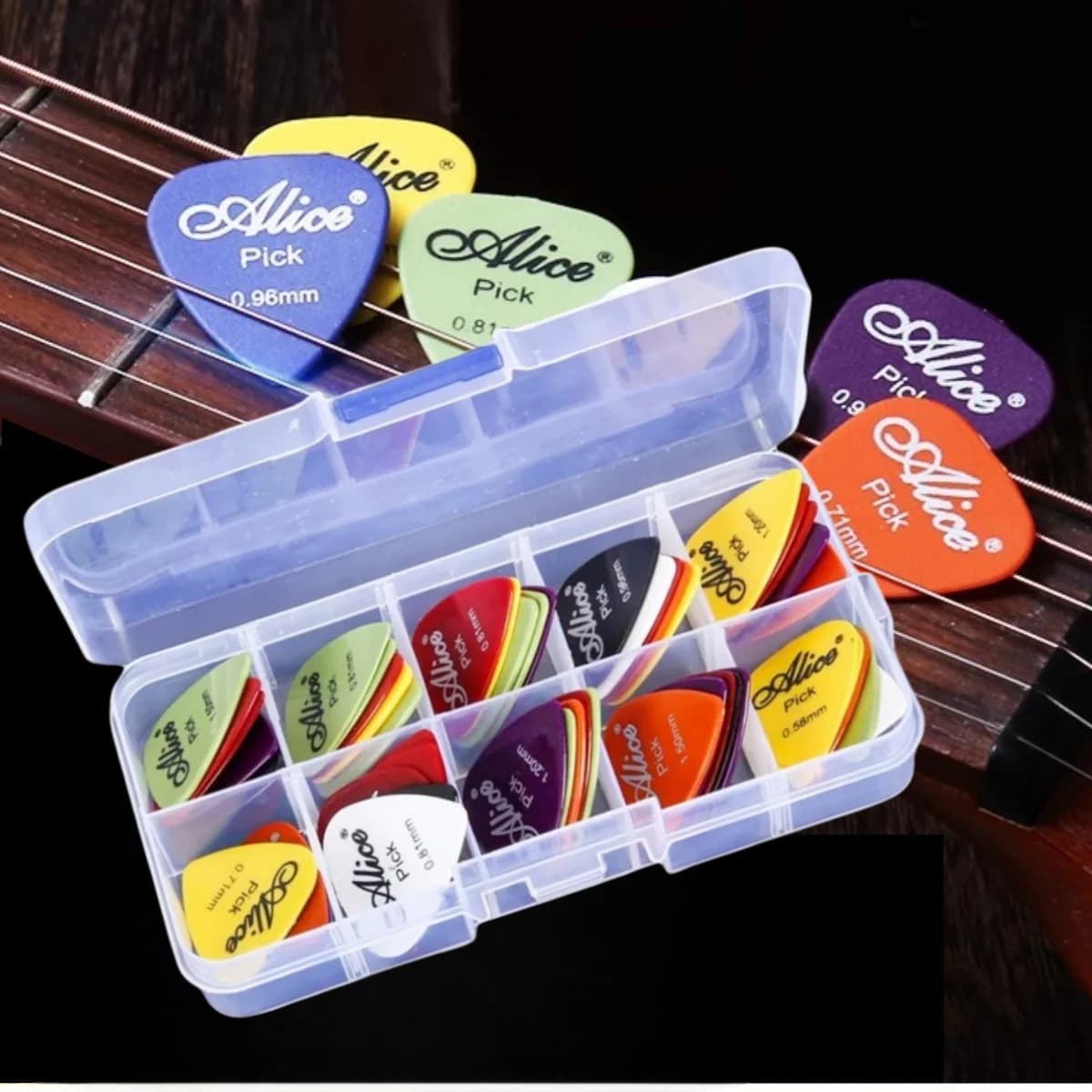 Alice 24/50/100 plethro guitar plethro for matt anti-slip guitar Premium ABS mixed with box for electric/low/ukulele acoustics