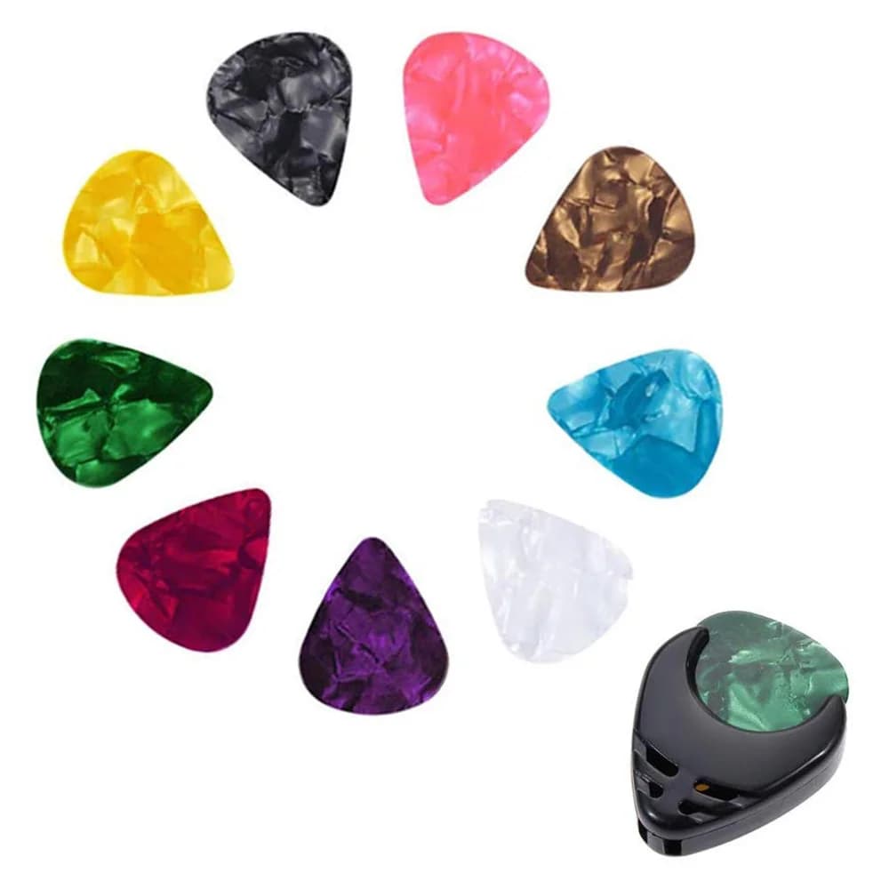 Kit Accessori per Chitarra: Plettri, Morsetto per Transposizione, Corde per Chitarra Acustica, Perni del Ponte, Corde in Osso per Chitarra