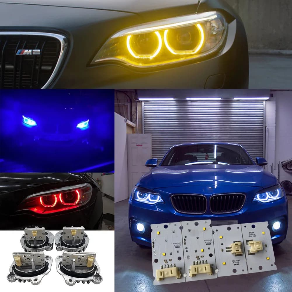 Faro allo xeno 2 'F22 F87 M2 F23 CSL giallo DRL blu rosso Angel Eyes 63117388923 7388924 moduli chip LED per MS BMW Motorsport