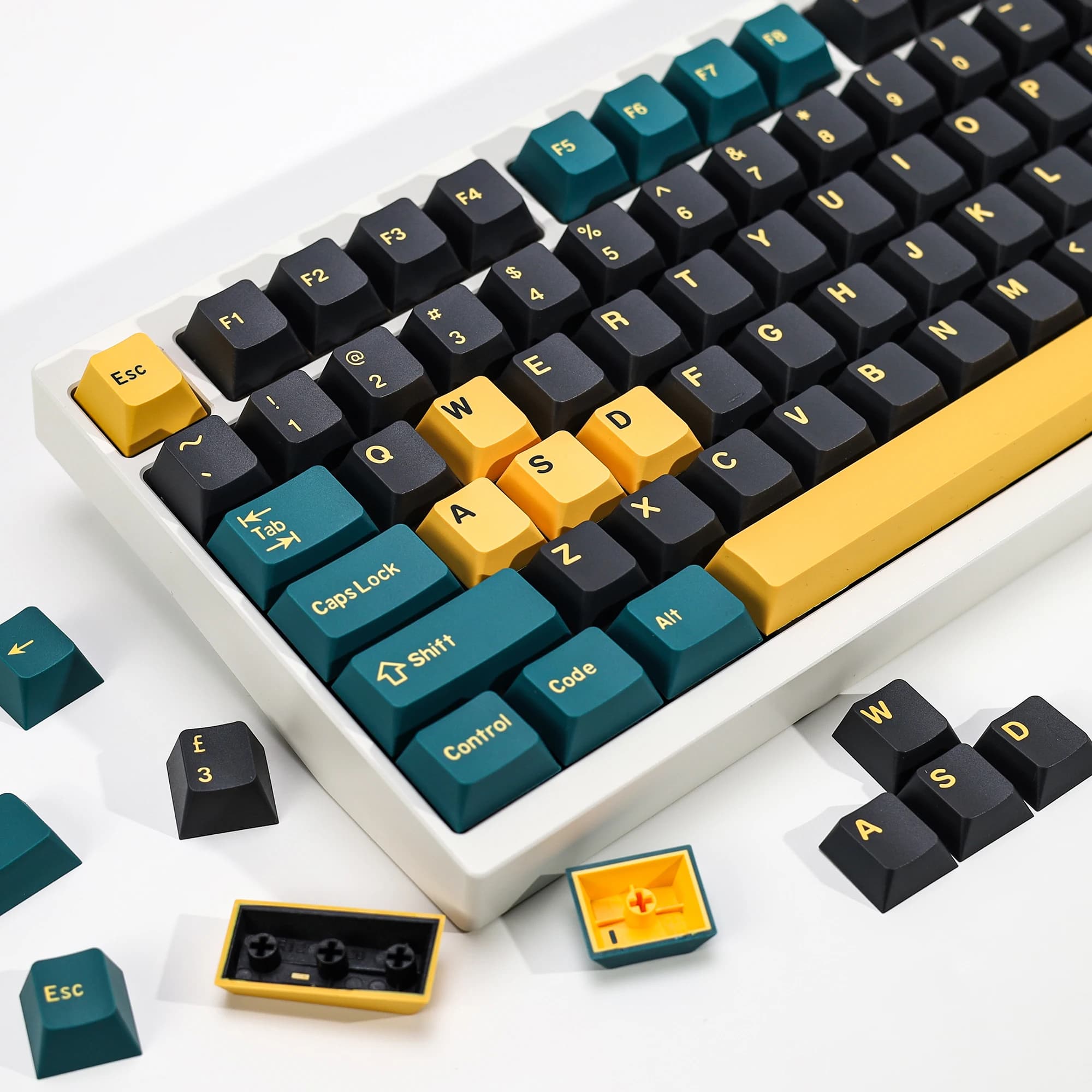 KBDiy GMK MarrsGreen Keycap Retro PBT ISO Double Shot Cherry Keycaps Profile for MX Switches Mechanical Play Keyboards