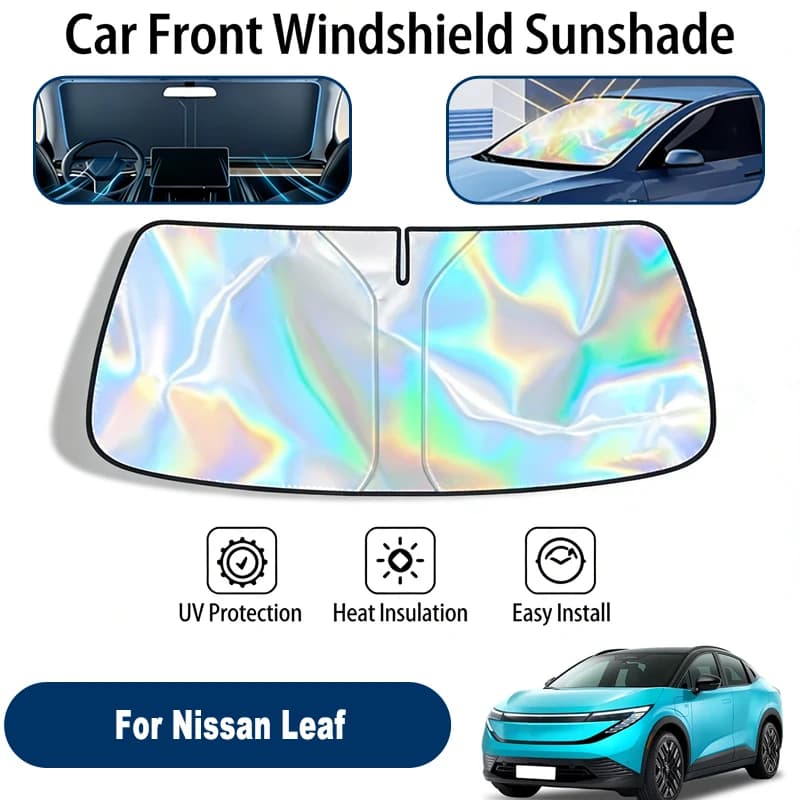 Parasole per parabrezza per Nissan Leaf, accessori pieghevoli per la protezione solare della finestra anteriore, riflettenti ai raggi UV