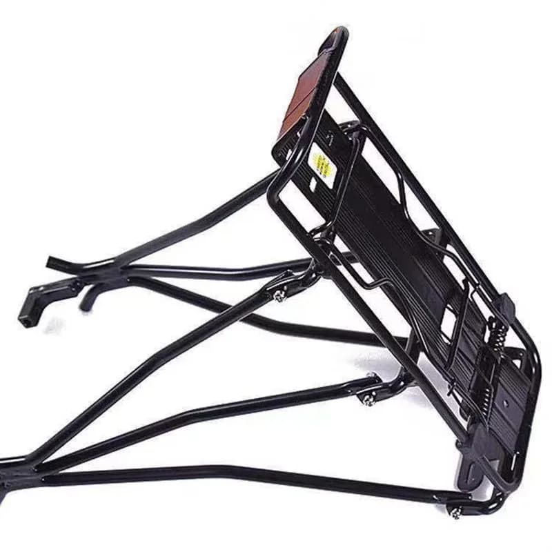Black Aluminum Bike Rear Rack Universal For V-Brake & Disc Brake Load Bearing MTB Bicycle Cargo Luggage Carrier