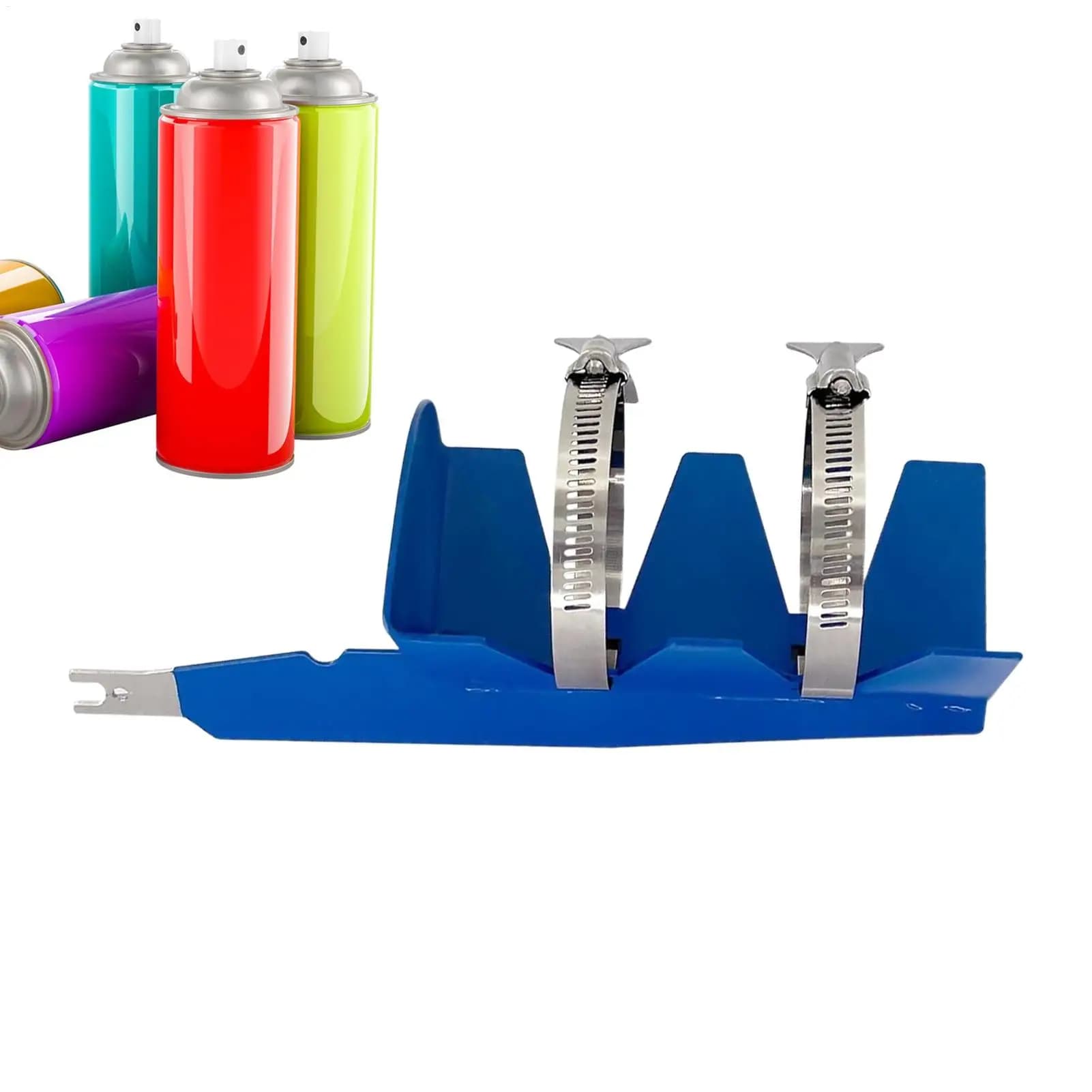 Agitatore per vernice spray Forniture per la casa in acciaio inossidabile con cinture doppie fisse Accessorio per agitatore per lattine di vernice per salse da cocktail