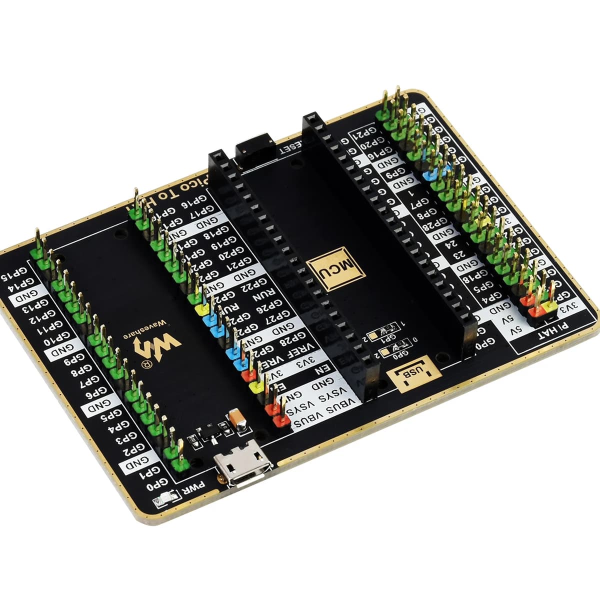 GPIO Waveshare expander for Raspberry Pi Pico 1x Raspberry Pi Standard 40PIN 1X Pico 2X20PIN Pico-To- HAT