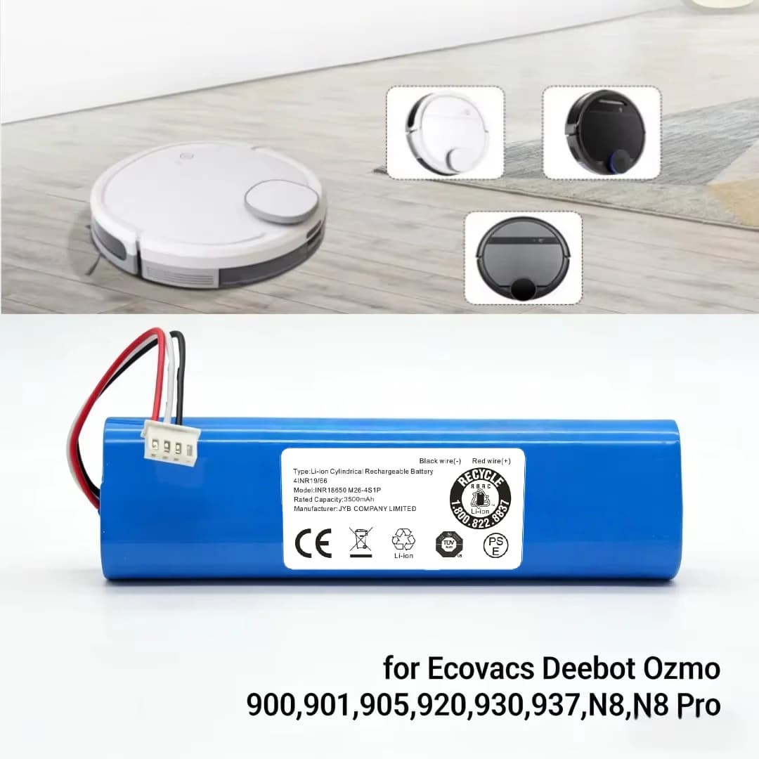 Batteria per robot aspirapolvere 3500mAh 14,4V, compatibile con ECOVACS Deebot Ozmo N8 N8+ N8 Pro N5 900 901 905 920 930.