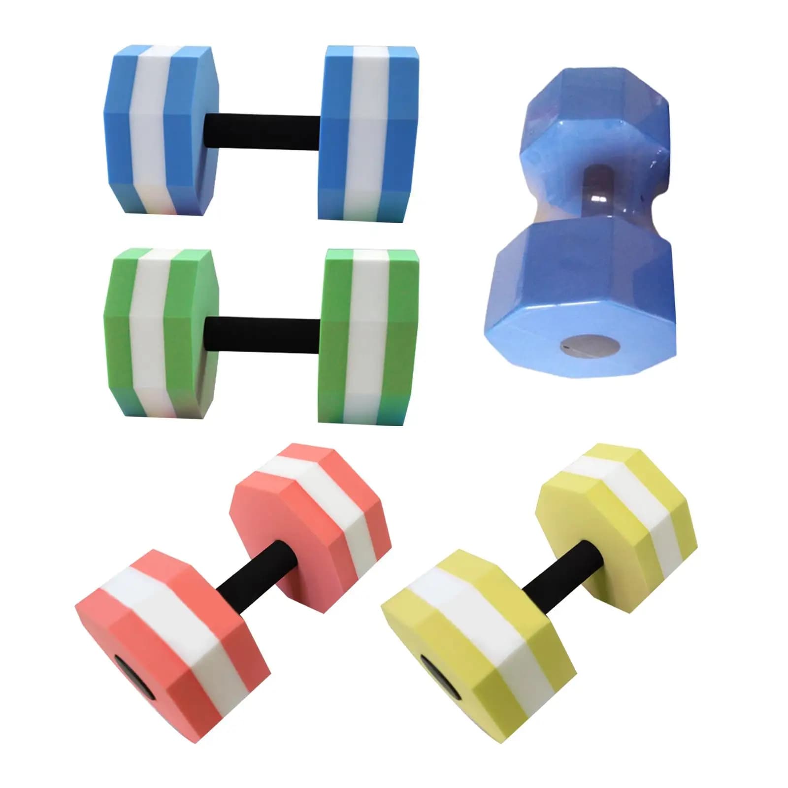 Aquatic Dumbbell EVA Water Weights Lightweight Aqua Dumbbells Barbell for Pool Aerobics and Fitness
