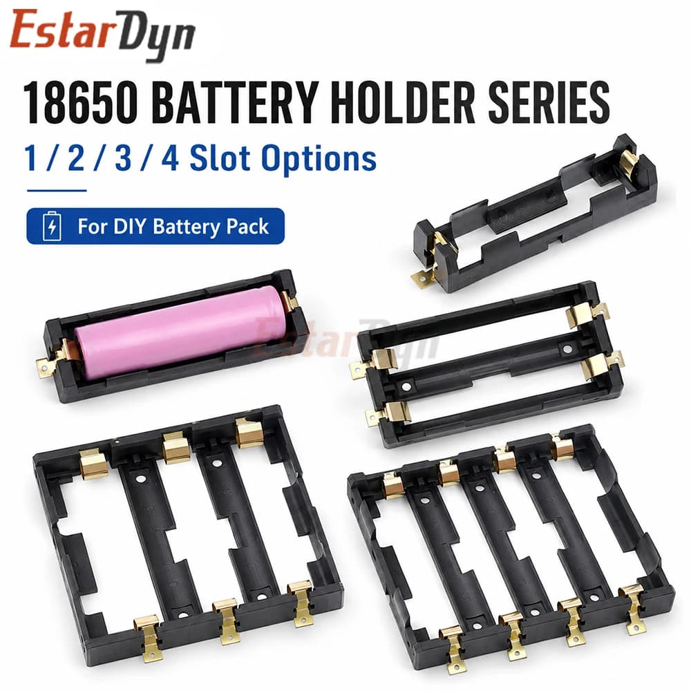 Estardyn 1~4 Slot 18650 SMT/SMD Battery Holder with Bronze Pins for Power Bank DIY