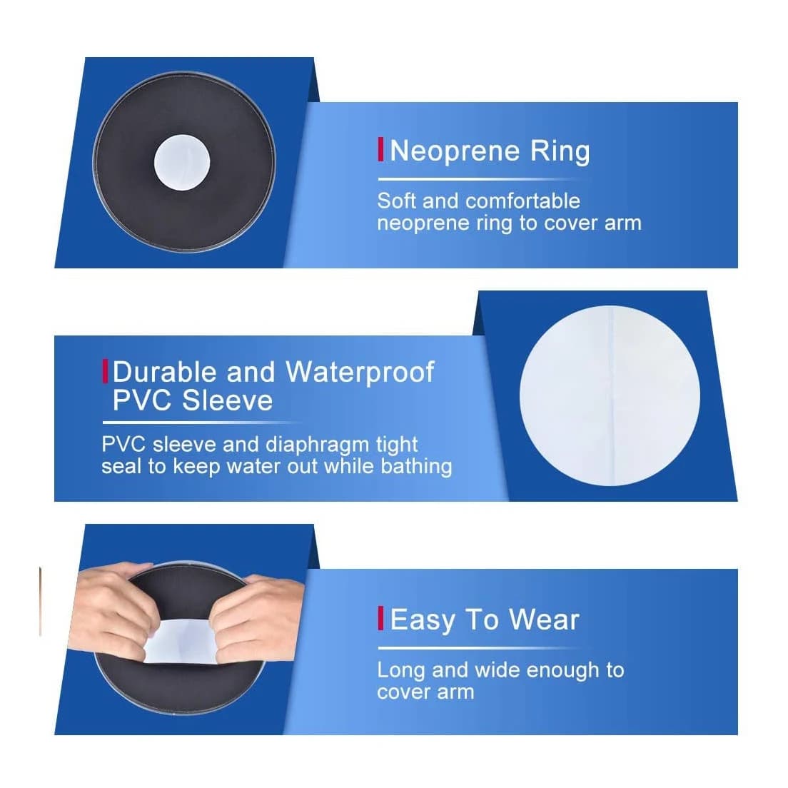 ABAH-Copertura impermeabile per gesso per avambraccio adulto, per doccia, bagno, nuoto, protezione impermeabile per dita, polsi, ferite