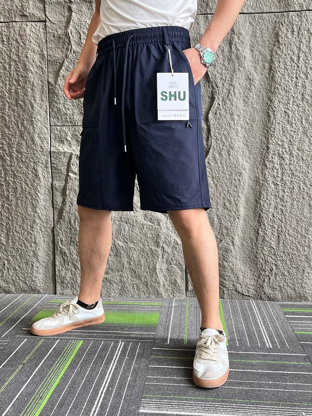 Lightweight Quick-Dry Breathable 3D Tailored Summer Men's Outdoor Casual Sports Shorts Fashionable Polyester Fiber 100%
