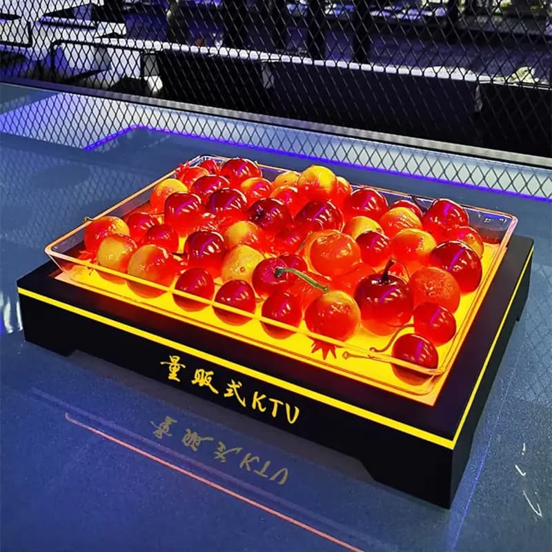 Bar portapiatti di frutta luminoso KTV multi-griglia snack piatto di frutta secca piatto di snack ricarica piatto di frutta creativo, espositore