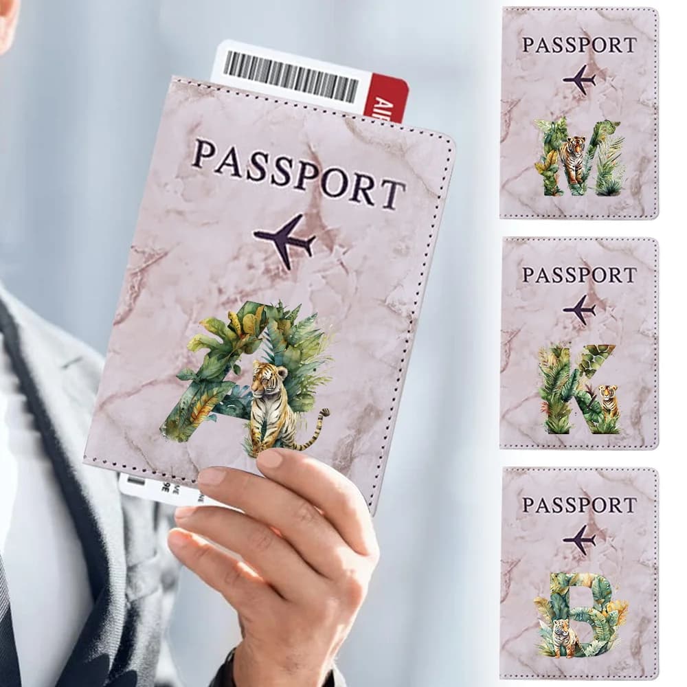 Passport Holder Retro Design Passport Bag Jungle Tiger Letter Series Air Ticket Business Card Storage Cover Certificate Bags