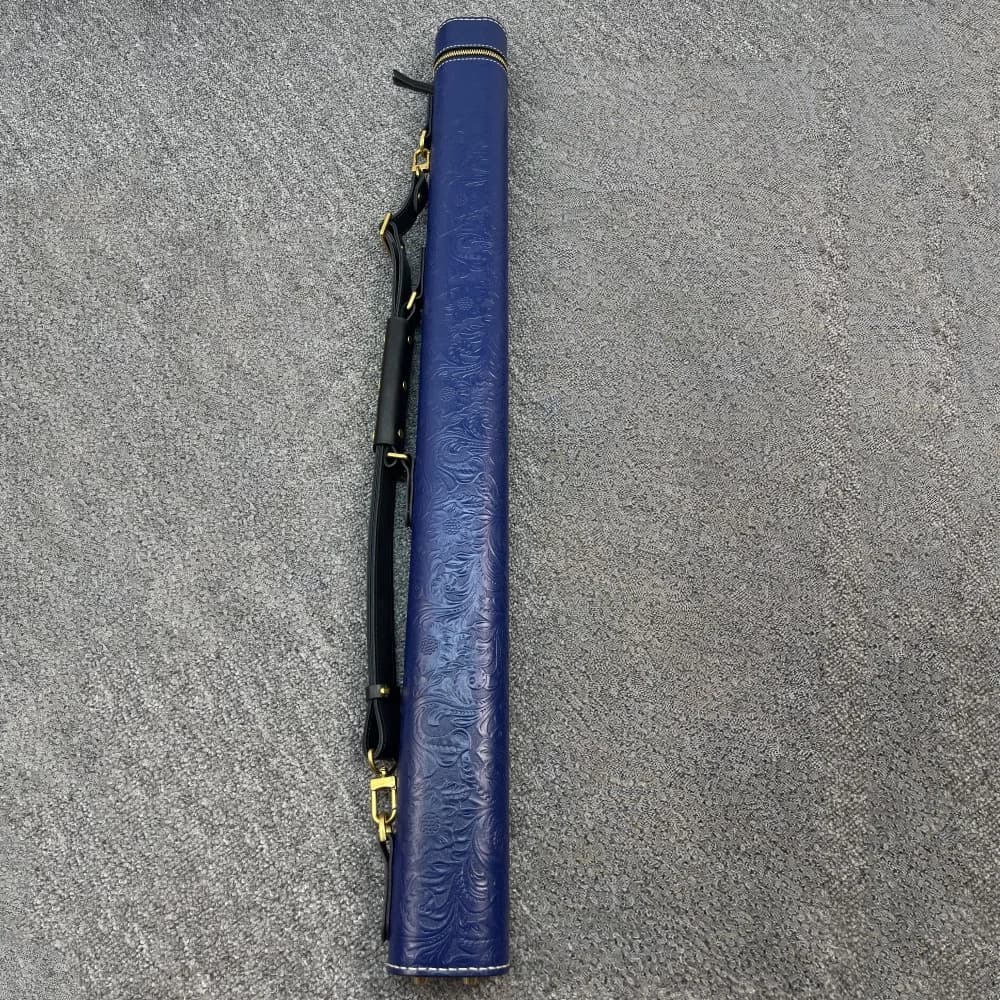 Custodia per stecca da biliardo in vera pelle fatta a mano, colori multipli, 1 testa, 1 albero