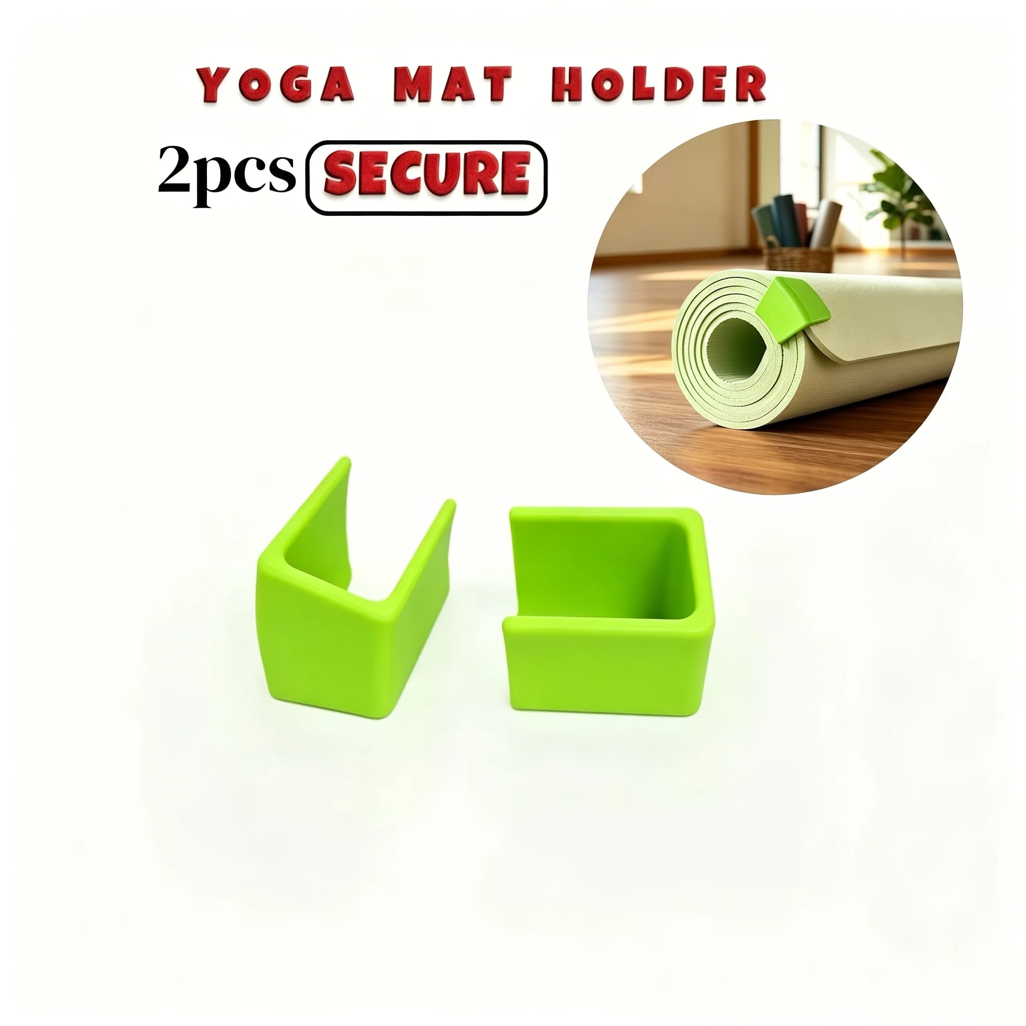 Universal Yoga Mat Storage Clips Durable Anti‑Loose Buckle Prevent Curling‑Edge Portable Fitness Organizer for Home Gym Exercise