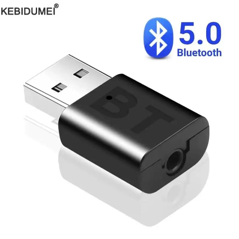 Ricevitore audio Bluetooth 5.0 Adattatore Bluetooth wireless Jack da 3,5 mm 3,5 AUX Dongle USB per musica stereo automatica per cuffie altoparlante TV
