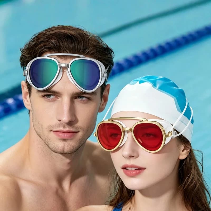 New Full View Anti Fog Swim Goggl Professional Full Angle Anti Fog Swimming Goggles Swimming Goggles Men Women Retro Goggles