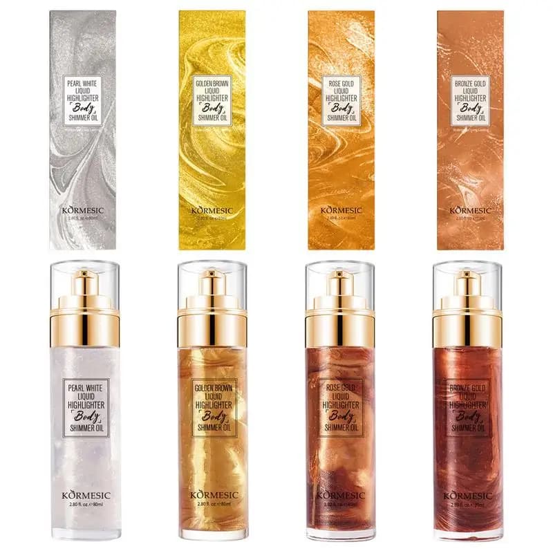 Body Shimmer Spray Glitter Spray Shiny Body Lotion Waterproof Body Glitter Mist Spray illuminatori liquidi evidenziatore in polvere