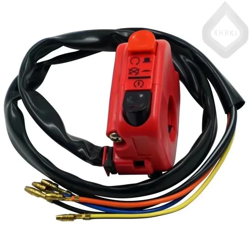 FineVintage Universal ATV Motorcycle Handlebar Switch Starter Flame Out Double Flash LED Headlight Tuning Accessories