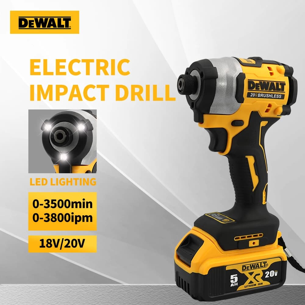 Avvitatore Elettrico Senza Fili Dewalt DCF850, Leggero, con Batteria 20V, Avvitatore a Impulsi Potente e Portatile
