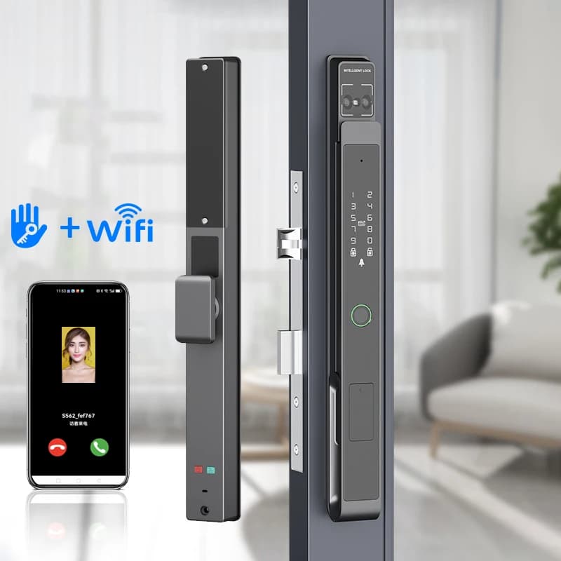 Waterproof 3D Face Recognition smart Door Lock TTlock WiFi Unlock Digital Smart Lock Fingerprint Key Card Nfc Phone Unlock Lock