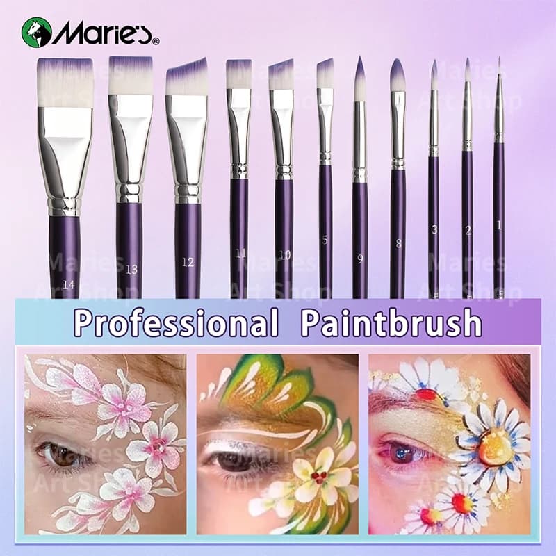 1pc Marie's Paint Brush,Brush for Acrylic Painting,Oil,Watercolor,Gouache,Detailing,Blending,Ideal for Adult,Artists in Birthday