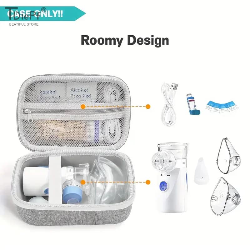Portable EVA Nebulizer Case Waterproof Respirator Case Medical Case Respirator Case Portable Transport Case for Medicines