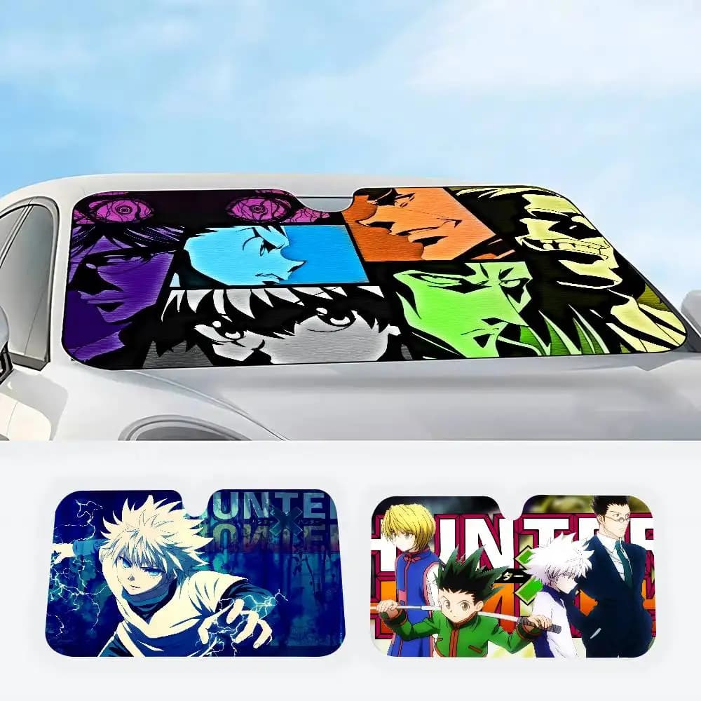 Parasole per Parabrezza Auto Hunter X Hunter Anime, Personalizzabile con Immagine, Protezione dai Raggi UV, Visiera Parasole per Auto