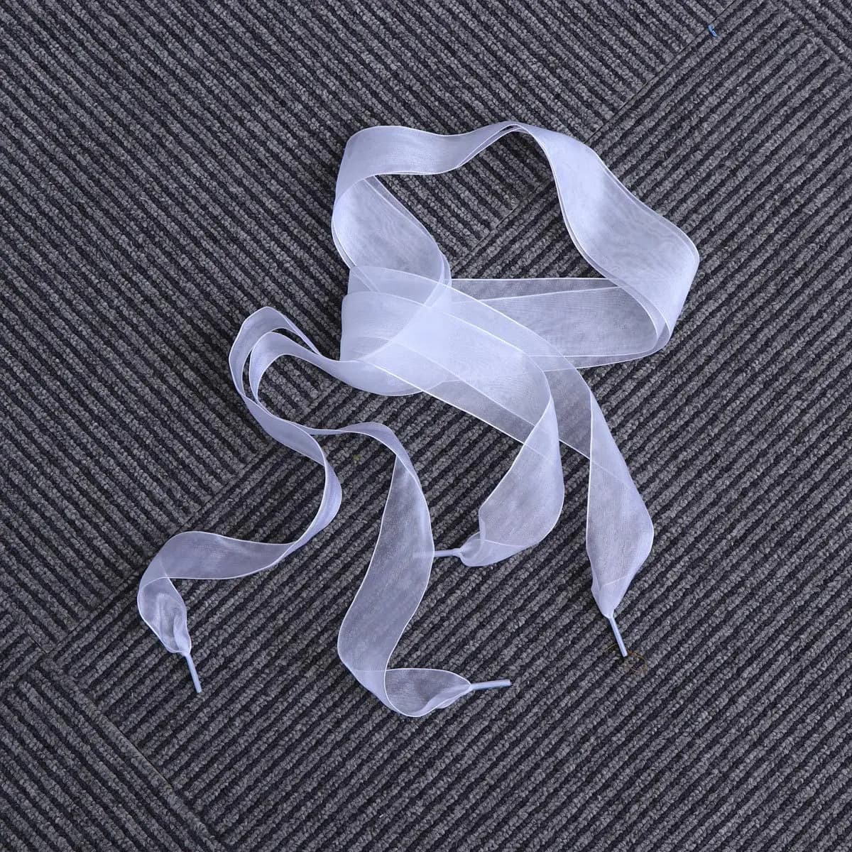 1 Paio di Lacci Trasparenti in Organza Larghi 4 Cm per Sneakers, Scarpe da Ginnastica, Stivali, Decorazioni per Scarpe da Festa, Danza, Escursionismo, Hip Hop, Idea Regalo