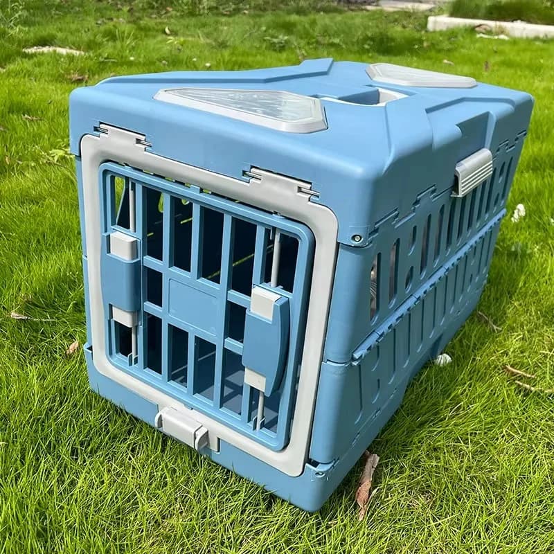 2025 Nuovi Stili Pieghevole Da Viaggio Pet Carrier Gabbia Compagnia Aerea Approvato Traspirante di Sicurezza Gabbie Per Animali Pieghevole Pet Carrier Gabbie Box
