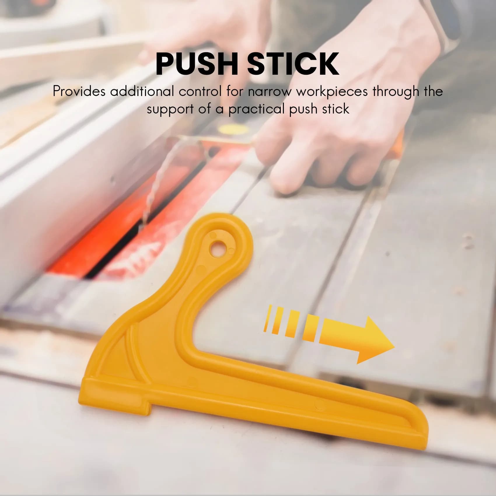 A75K Set di 4 Spingilame da Lavorazione del Legno per Sega da Tavolo, con Blocco di Sicurezza e Impugnatura, Utensile per Falegnameria