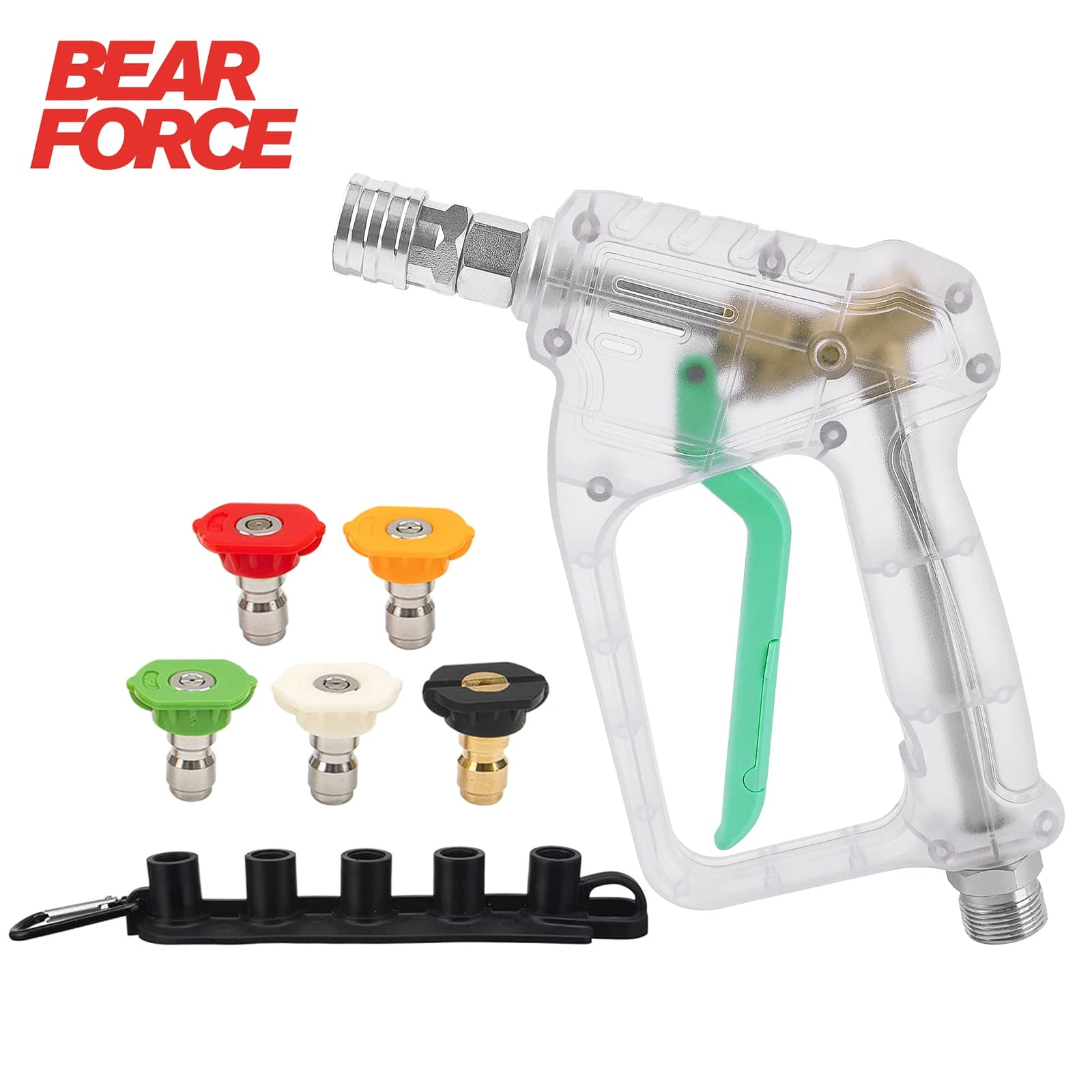 Kit pistola per idropulitrice - Comoda pistola per idropulitrice elettrica Max 150 bar con connettore rapido da 1/4" Set di 5 punte per ugelli di spruzzo