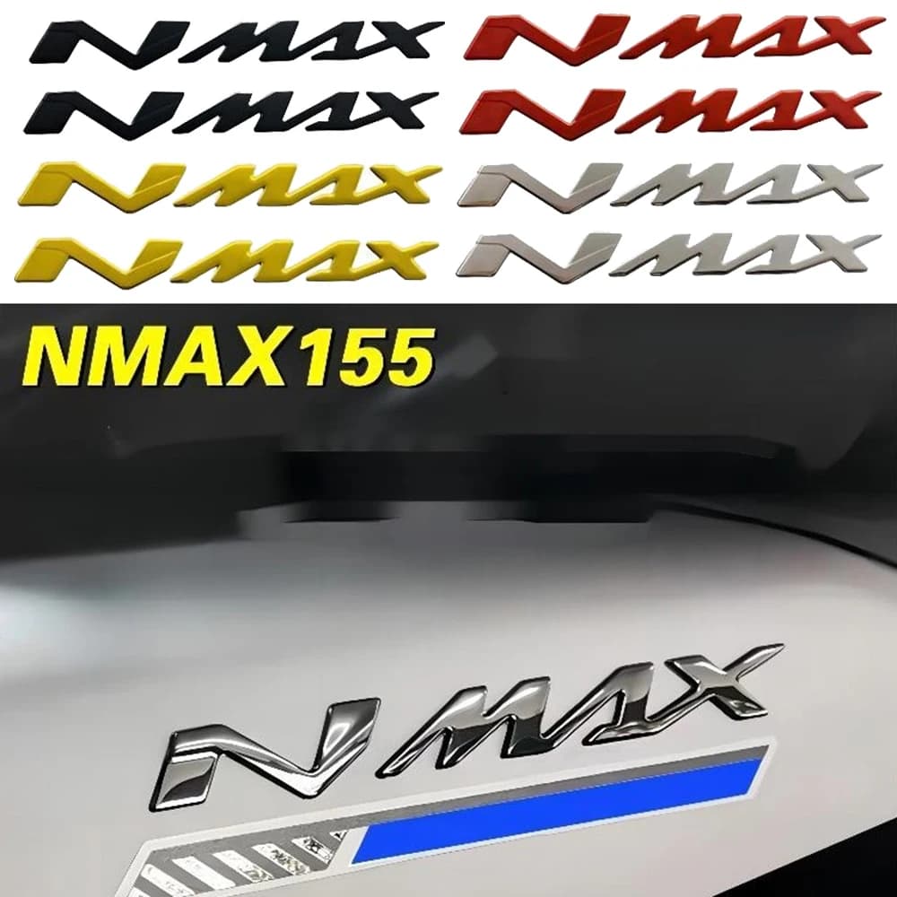 Adesivi 3D in Plastica Morbida per Moto, Logo N MAX, Decalcomanie per Yamaha NMAX 125 NMAX 155, Accessori Decorativi per Scooter