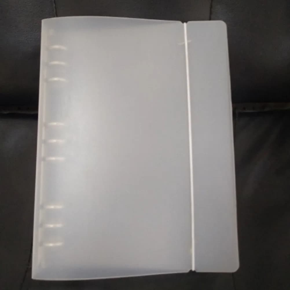 Cartella Portadocumenti in Plastica B5 Trasparente con Anelli Rotondi, Organizzatore Facile per Documenti per Casa, Ufficio e Scuola