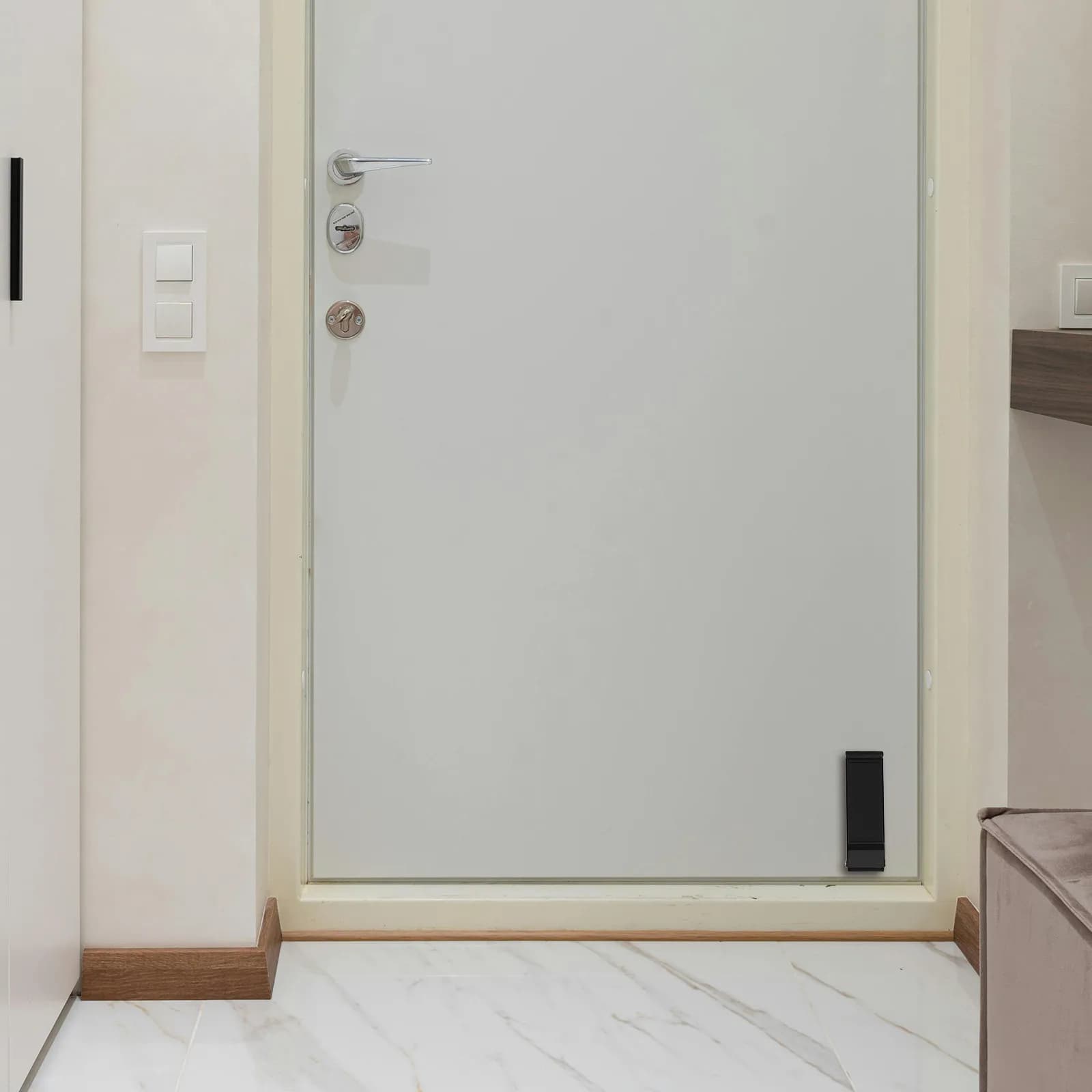 Fermaporta Pieghevole in Acciaio Inossidabile, Supporto Metallico Anti-Collisione per Camera da Letto, Protezione di Sicurezza a Pedale