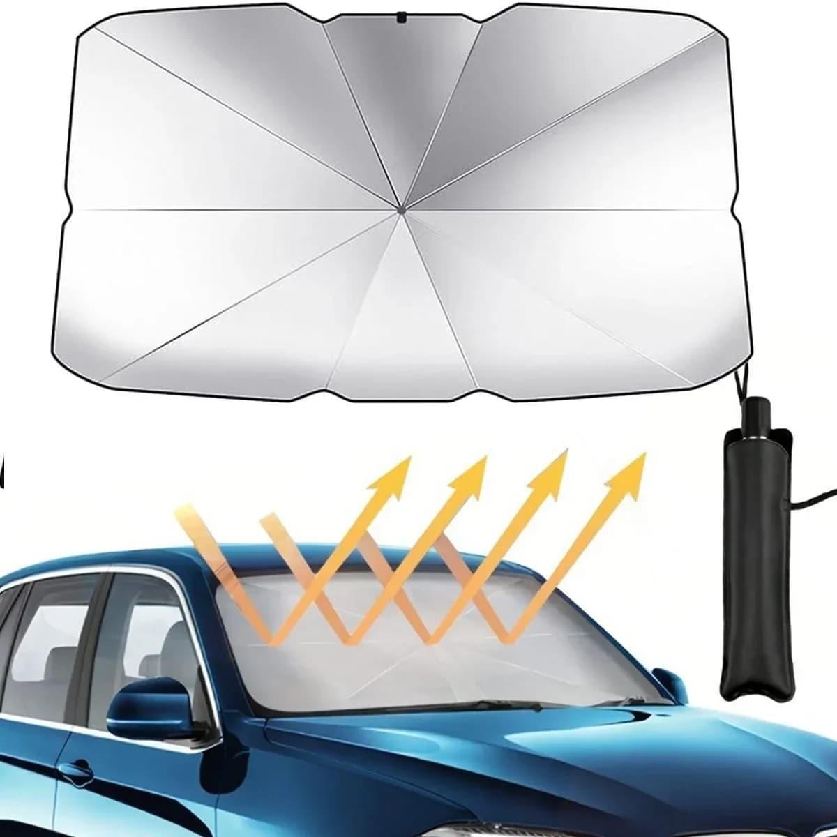 1-4PCS Car Sun Shade Umbrella for Windshield Heat Insulation UV Blocking Portable Foldable Sun Shade for Car SUV Truck Van
