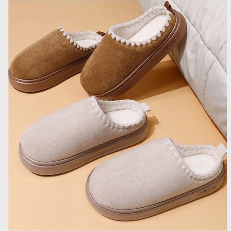 House Slipper Women Winter Warm Fuzzy Fur Plush Indoor Lazy Female Thermal Home Shoe Furry Flat Flip Flop Platform Fluffy