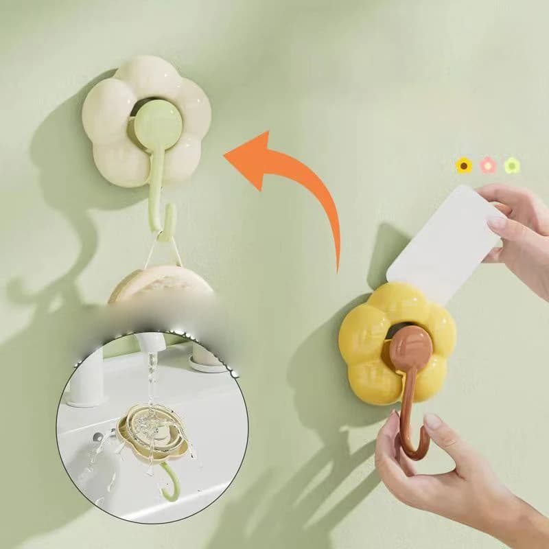 Gancio a ventosa per fiori creativo senza punzonatura, bagno multifunzionale, cucina, riutilizzabile, senza traccia, potente scaffale di stoccaggio