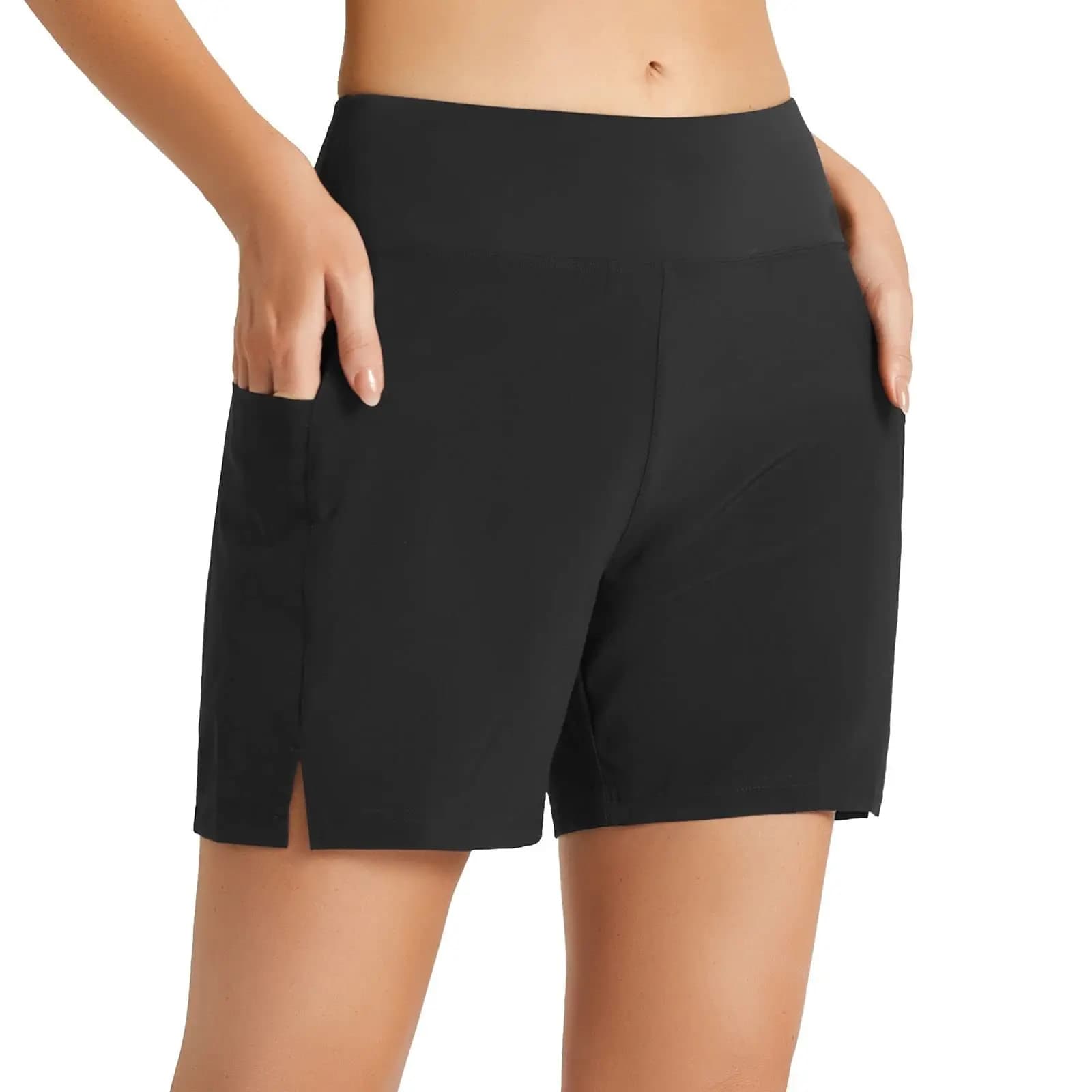 Costume da bagno taglie forti Donna Costume da bagno bikini Fondo Tankini Pantaloncini Solido Vita alta Costumi da bagno da spiaggia Costume da bagno Biquini 2025 Commercio all'ingrosso
