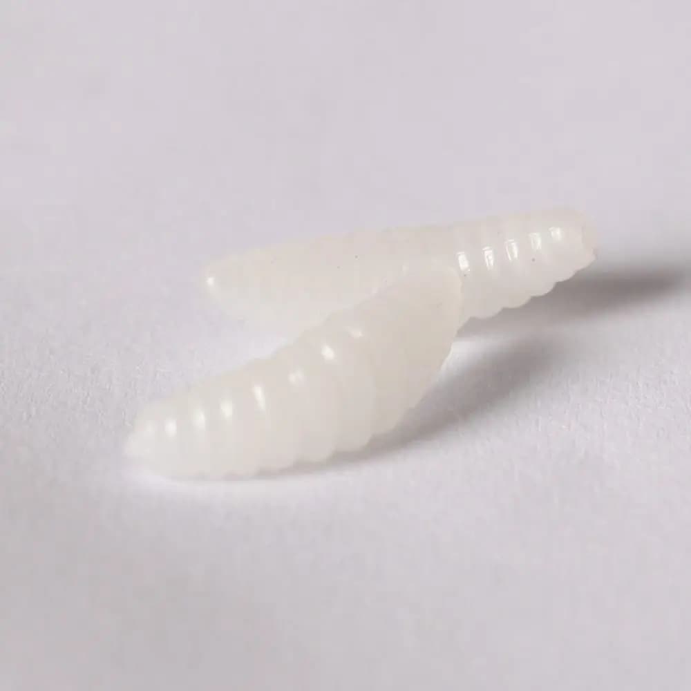 50PCS 2.1cm 0.5g Soft Fishing Lures Artificial Design Soft Texture Breadworm Lure Silicone Material Earthworm Lure Lure Fishing