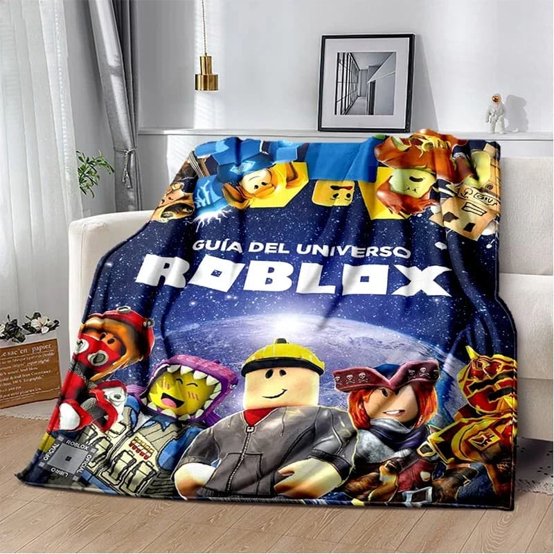 Nuova Collezione 2025: Coperte Morbide con Motivi R-Robloxs, Plaid Caldi e Confortevoli per Letti, Divani e Camere da Letto