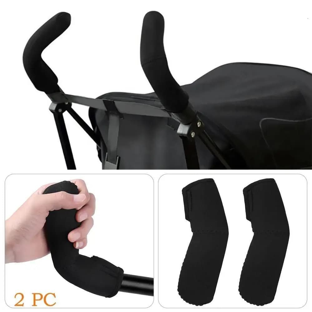 2 pezzi Proteggi la moda generica Maniglia per passeggino Manicotto Comodo tappetino antiscivolo Copertura per impugnatura per passeggino