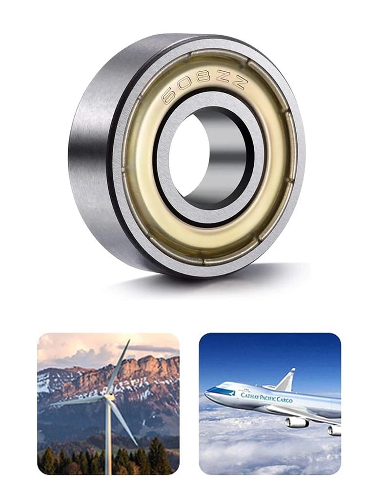 10 pieces 608ZZ Deep Groove Ball Bearing Double Shield Ball Bearings for Skateboard Single Row for Skateboard Online Scooter
