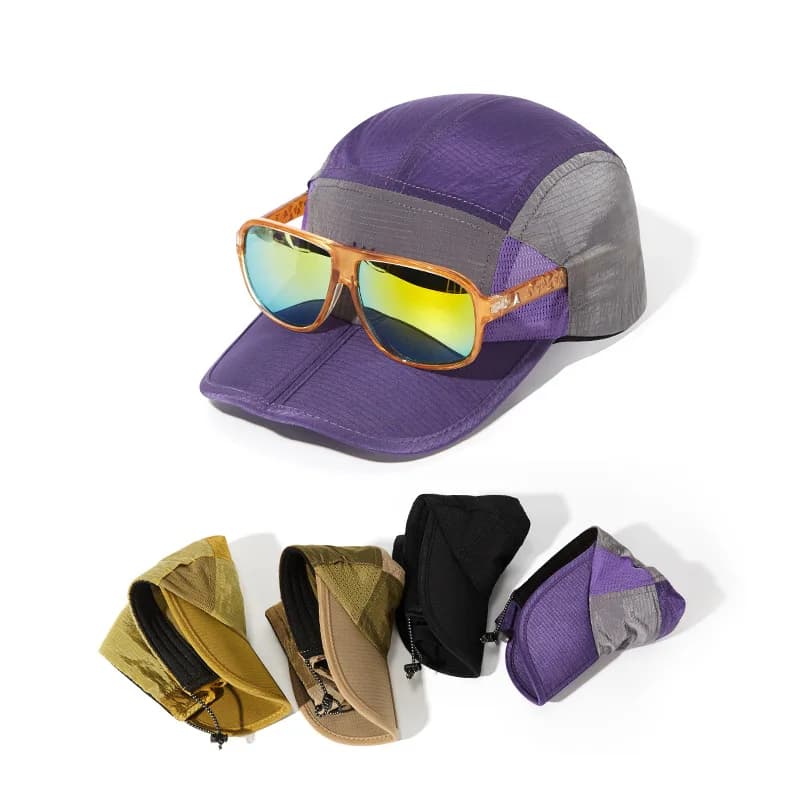 Berretto da alpinismo ad asciugatura rapida impermeabile funzionale maschio femmina Berretto da baseball pieghevole Sport all'aria aperta Berretto con visiera da corsa