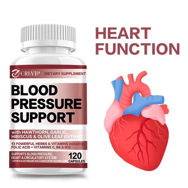 Blood pressure supplement: promotes blood pressure balance, circulation health support, improve heart health and vascular