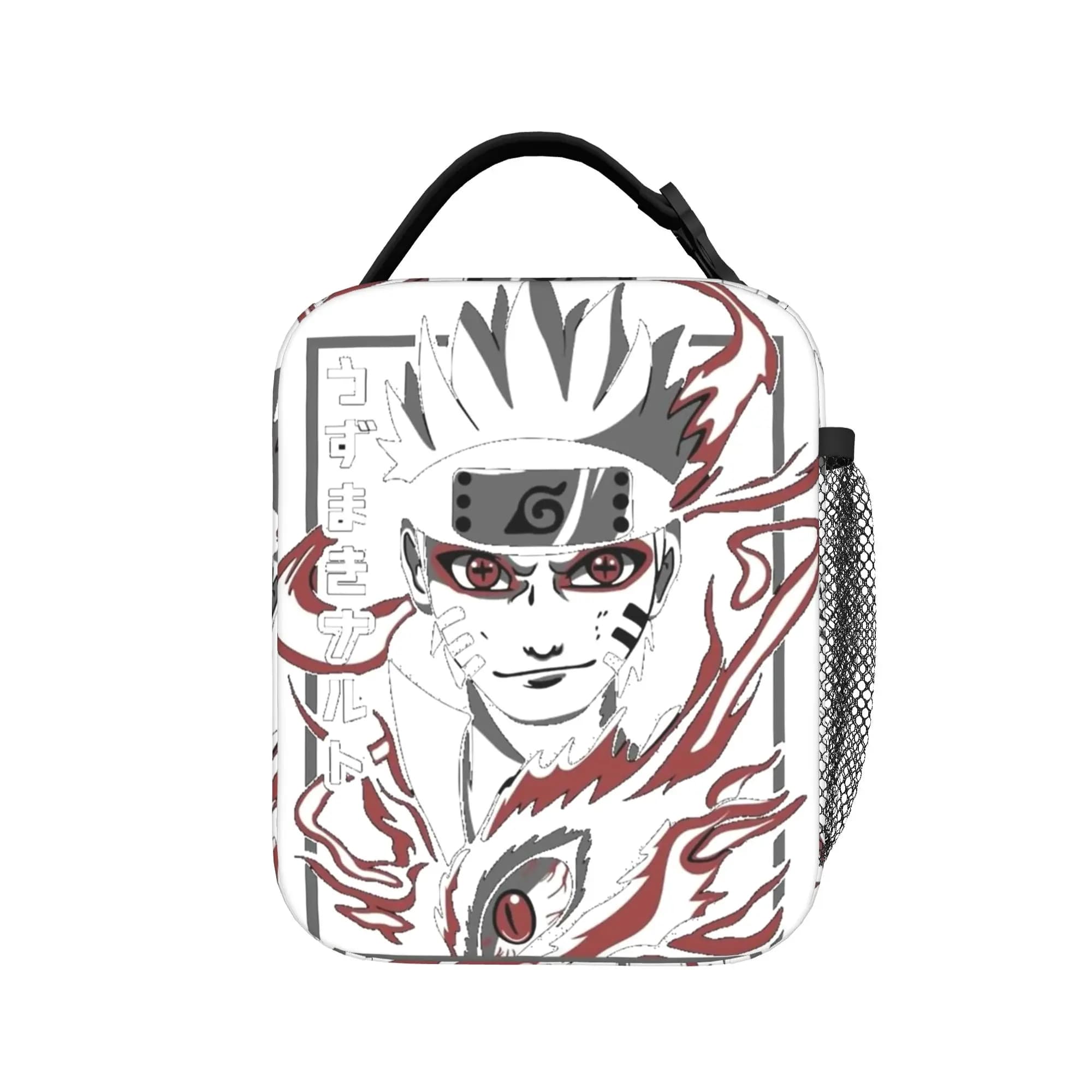 Monochrome Chakra Narutoes Anime Insulated Lunch Bags Thermal Bag Reusable,Meal Container Large Lunch Box Tote Food Bag Work