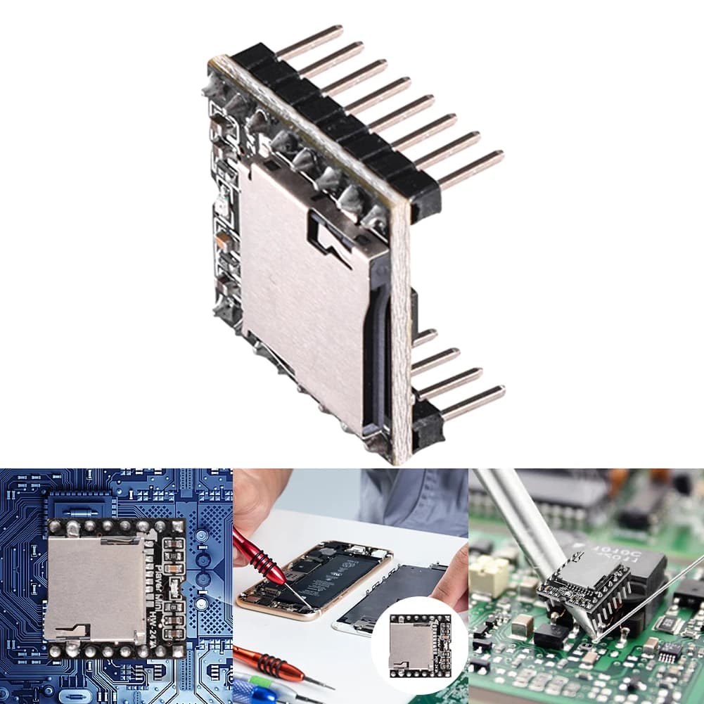 DFPlayer Mini MP3 Player Module V3.0 16P TF Card U Disk DF Player Module Audio Voice Music Module Board for Arduino