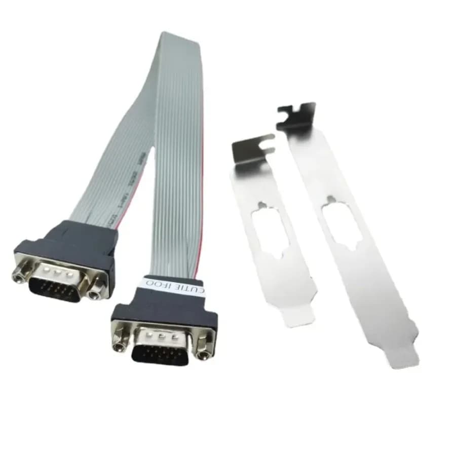 Cavo piatto flessibile da 30 cm con connettore VGA maschio-maschio per scheda grafica integrata su scheda madre, supporto video full/half size