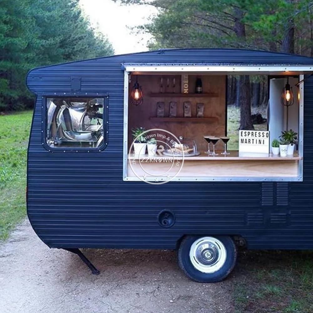 Rimorchio mobile per camion per negozi di contenitori all'aperto per boutique di vestiti per esposizioni di fast food di snack
